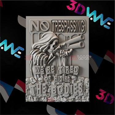 WARNING SIGN 3d stl 3DWave.us